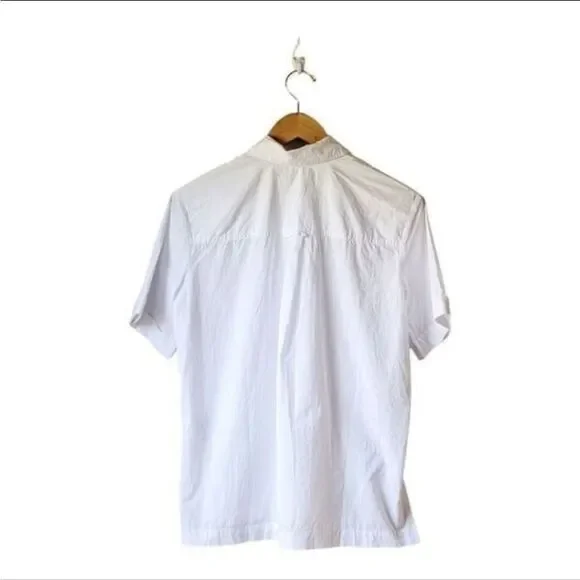 Madewell Signature Poplin Short Sleeve Button Down Shirt Size Small Cotton - Picture 7 of 10